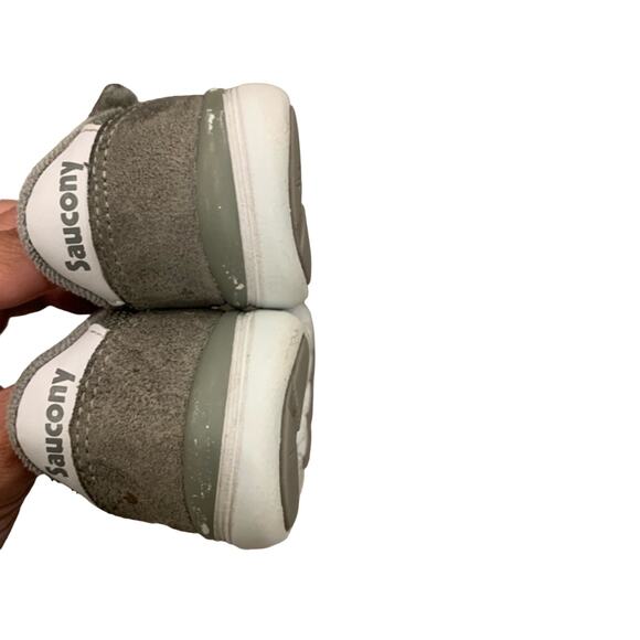 Saucony Jazz Lite Gray Unisex Baby Sneakers Sz 4.5 - Picture 4 of 9